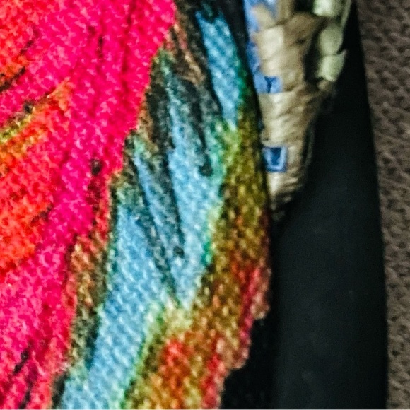 NEW Farm Rio Black Banana puffy Fluffy crochet flip flop sandals size 8 - Picture 3 of 7